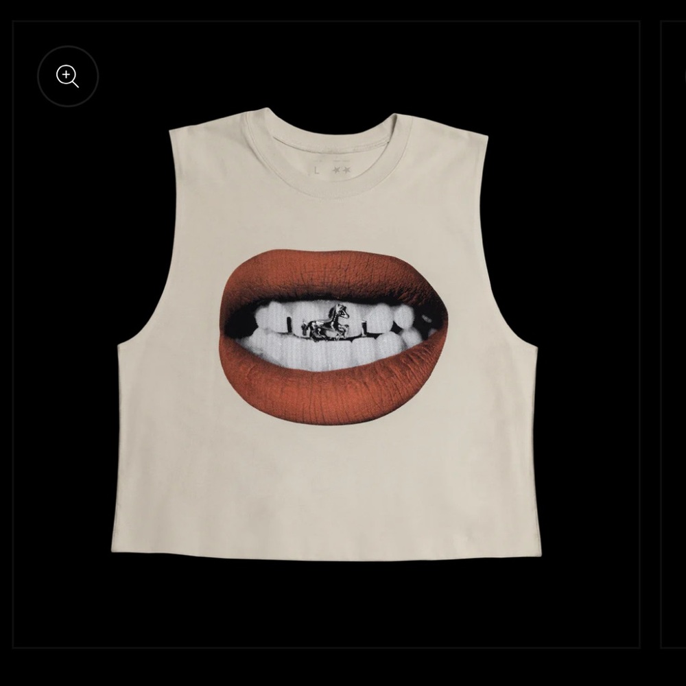 Beyonce lips crop tank Cowboy Carter merch